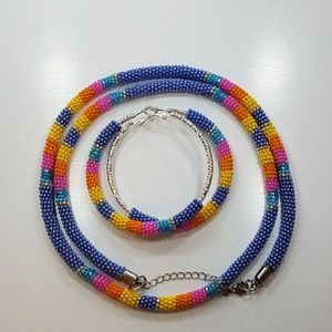 Authentic Native American Beaded Necklade Set
